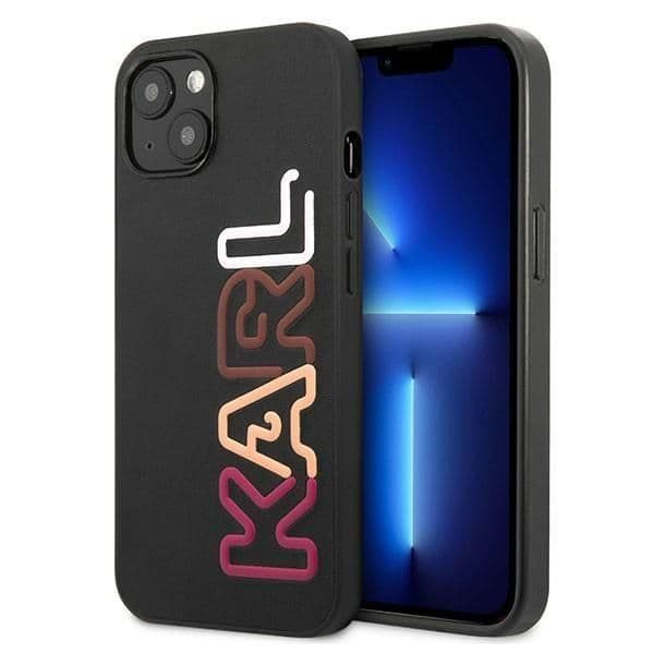 Karl Lagerfeld Capa Multipink Brand para iPhone 13 Black