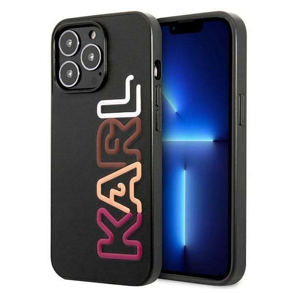 Karl Lagerfeld Capa Multipink Brand para Apple iPhone 13 Pro Black
