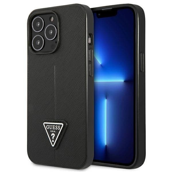 Guess Capa Saffiano para iPhone 14 Pro Black