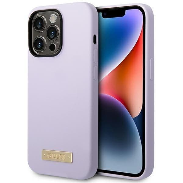 Guess Capa Silicone para iPhone 14 Pro 6.1" Purple