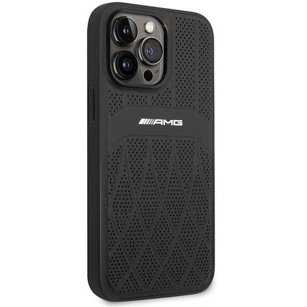 Mercedes-Benz Capa Couro para iPhone 14 Pro Max Black
