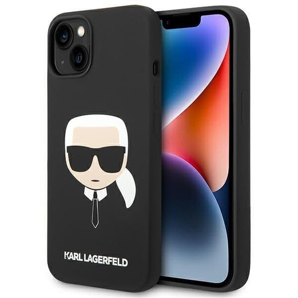 Karl Lagerfeld Capa Silicone para iPhone 14 Plus Black
