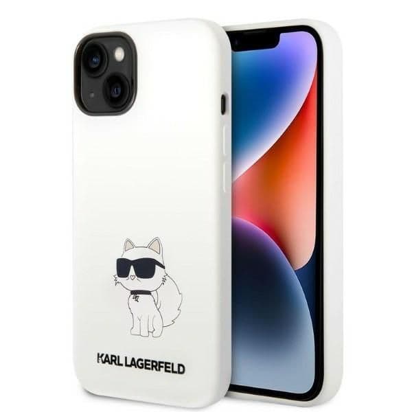 Karl Lagerfeld Capa Silicone para iPhone 14 Plus White