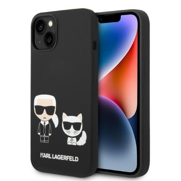 Karl Lagerfeld Capa Silicone Líquido para iPhone 14 Plus Black