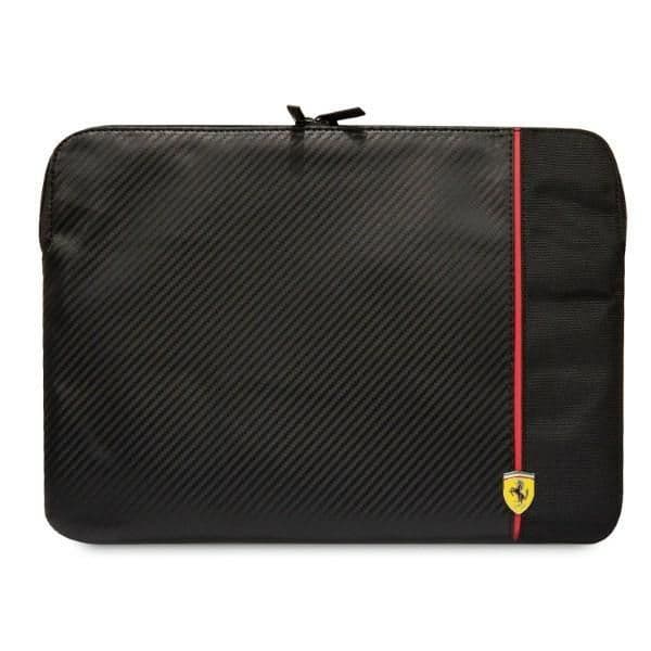 Ferrari Capa para Portátil Carbon&Smooth até 14" Preta