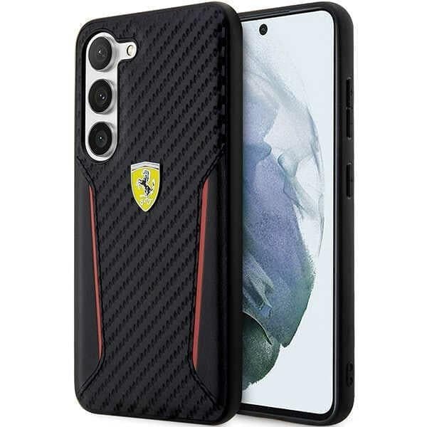 Ferrari Capa Carbon Contrast Edges para Samsung Galaxy S23+ Black