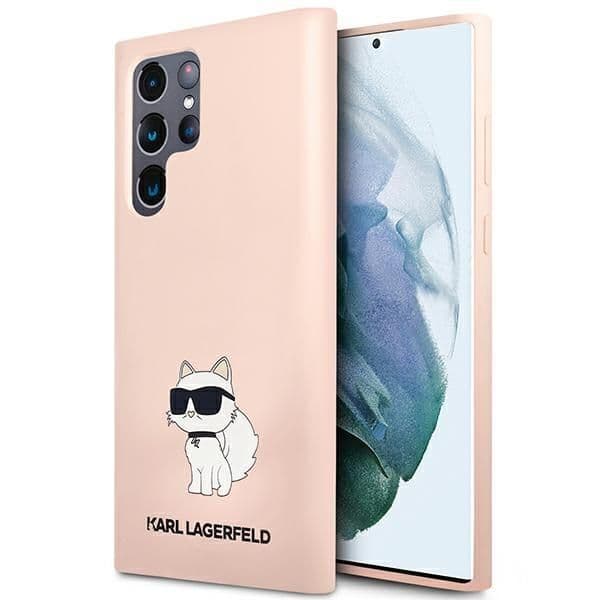 Karl Lagerfeld Capa Silicone para Samsung Galaxy S23 Ultra Pink