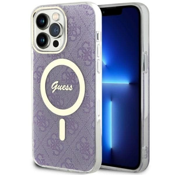 Guess Capa 4G MagSafe para iPhone 14 Pro Max Purple