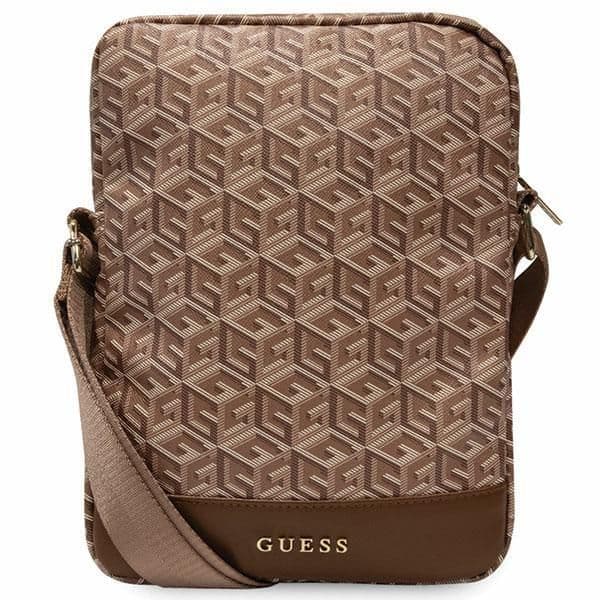 Guess Bolsa GCube Stripes para Tablet 10" Castanho