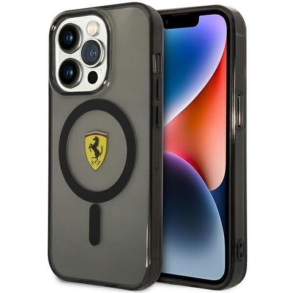 Ferrari Capa Translucent MagSafe para iPhone 14 Pro Max Black