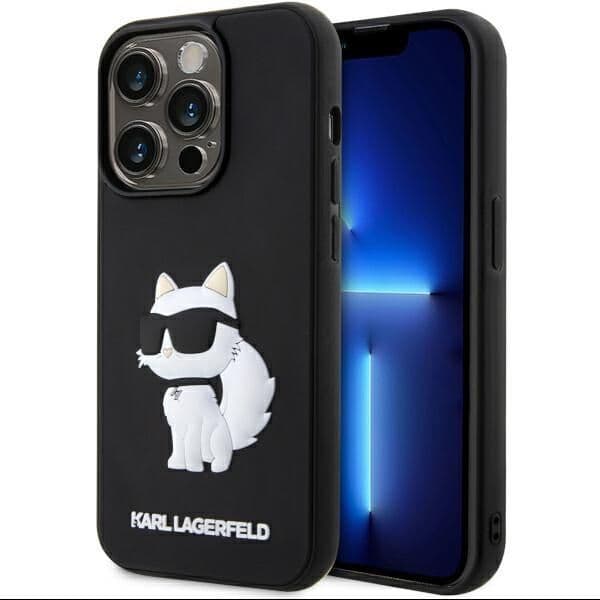 Karl Lagerfeld Capa Silicone para iPhone 14 Pro Black