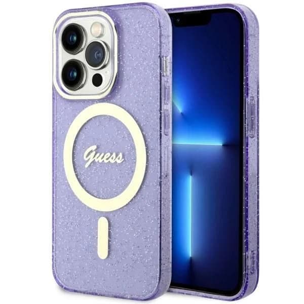Guess Capa Dura MagSafe para iPhone 14 Pro Max Purple