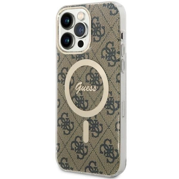Guess Capa Dura para iPhone 14 Pro Max 6.7" Brown