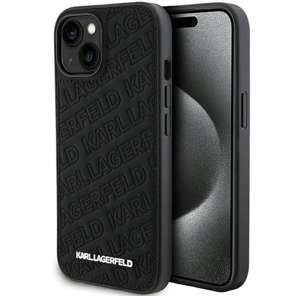 Karl Lagerfeld Capa Quilted K Pattern para iPhone 15 Black