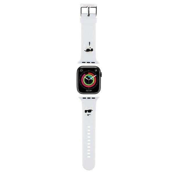 Karl Lagerfeld Bracelete 3D Rubber Karl&Choupette Heads para Apple Watch 38/40/41mm Branco