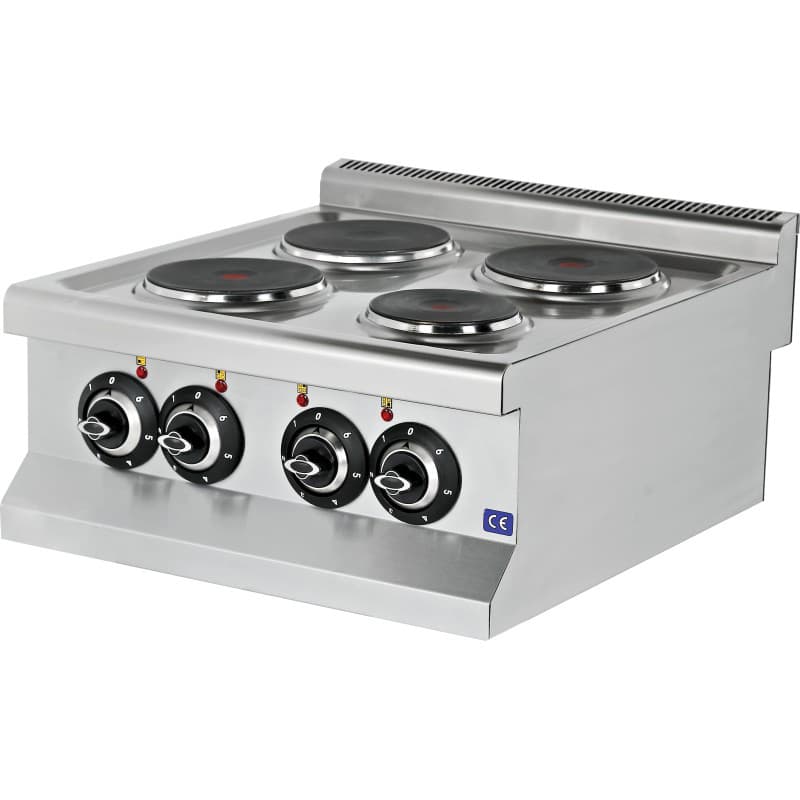Fogão elétrico de mesa 4 zonas 4×1,75 kw 600x635x285mm