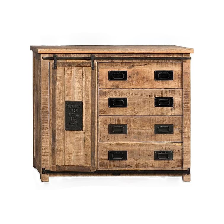 Cómoda Newport de 1 porta e 4 gavetas