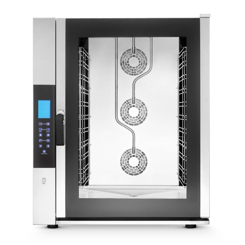 Forno de conveção elétrico Touch Control com vapor 11 bandejas GN1/1