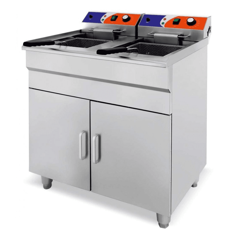 Fritadeira Elétrica 16+16 Litros com móvel 730X530X910mm
