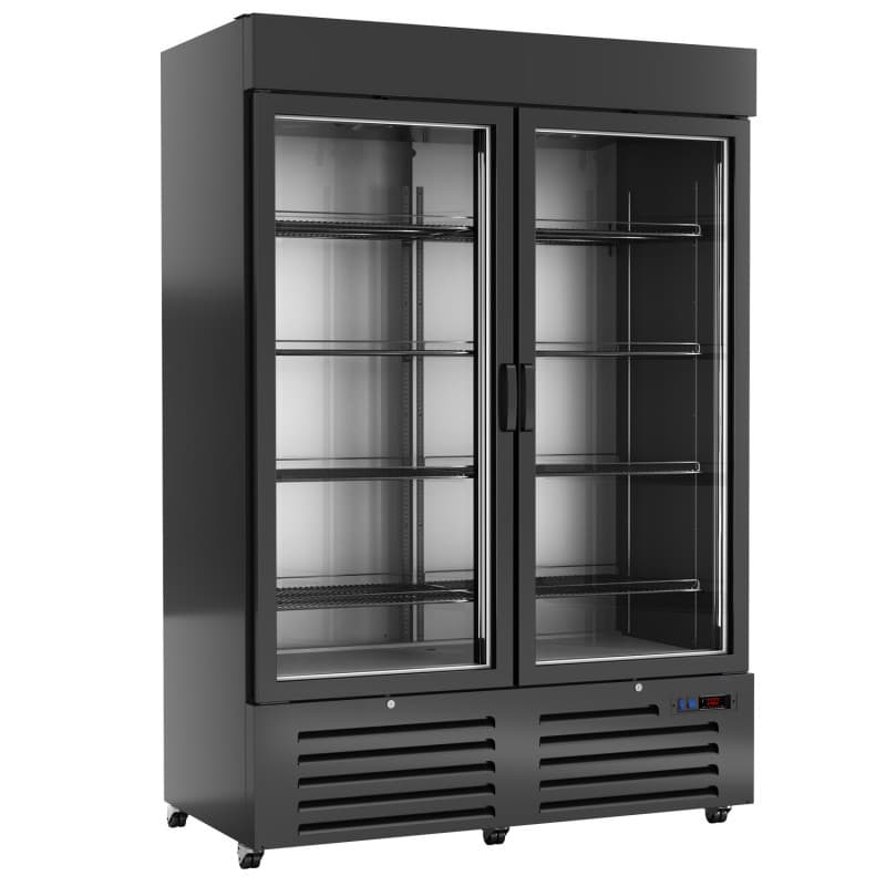 Vertical Congelador 2 Portas de Vidro 1376x726x2025 mm