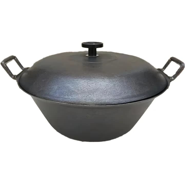 Panela / Wok de Ferro Fundido ⌀36cm com tampa