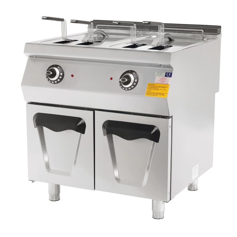 Fritadeira elétrica 14+14 Litros 2×10,5kW 800x730x850mm