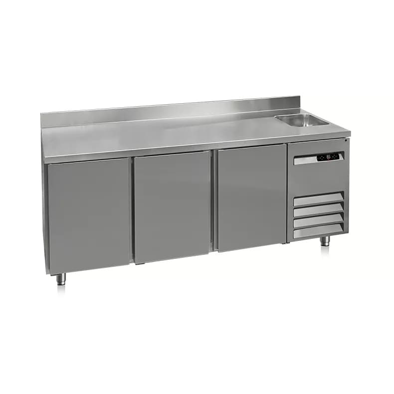 Bancada refrigerada 4 portas 2500x700x850mm
