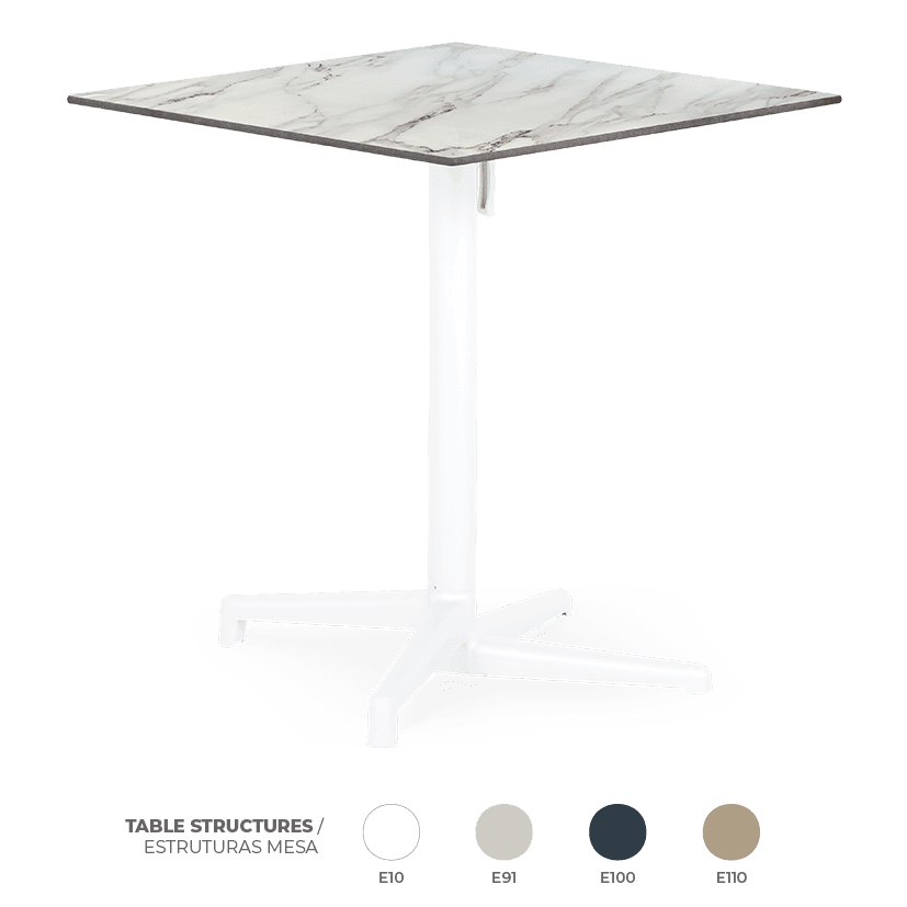 Pack 12 Mesas Boomerang White Marble