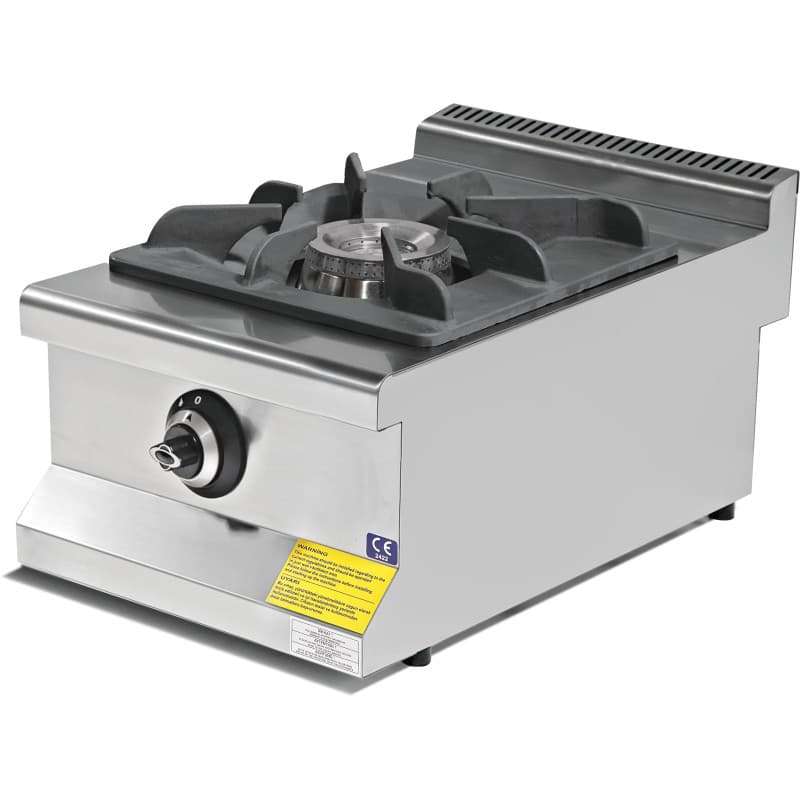 Fogão a gás de mesa de alta potência 1 queimador 8,65 kw 400x635x28mm