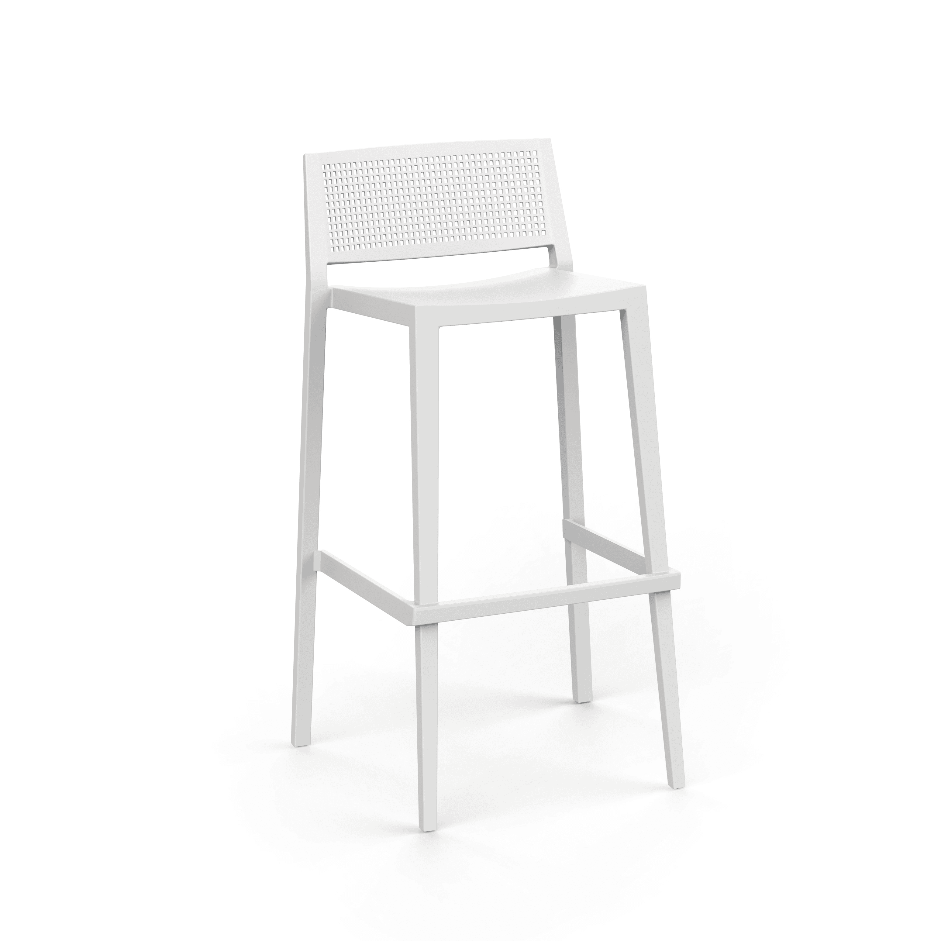 Pack 40 Bancos de Bar Baixo GRID Branco