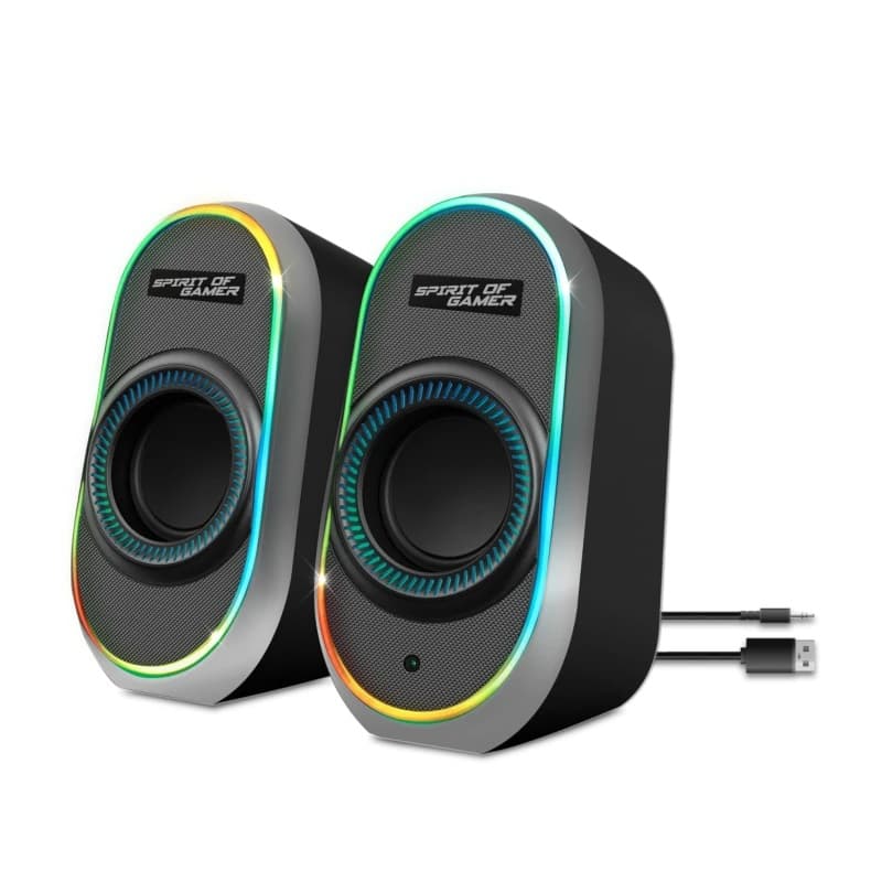 Spirit of Gamer Fanatic 500 SP-5500BK Colunas 2.0 USB RGB Preto