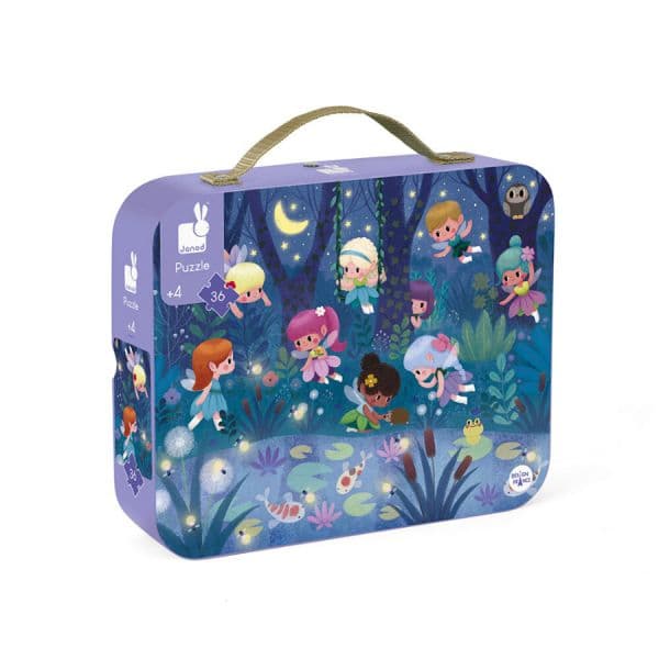 Janod Hat Box Puzzle Fairies and Waterlilies 36 Peças - JAN098