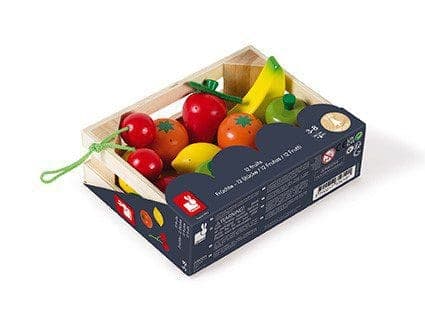 Janod Caixa com 12 Frutas em Madeira - J05610