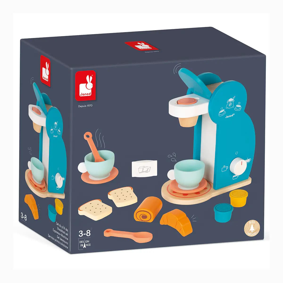 Set de madeira pequeno almoço 3+