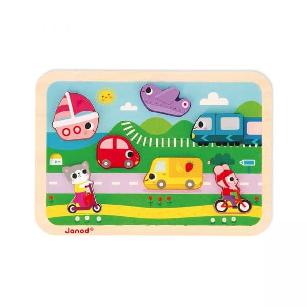 Janod Puzzle Veículos 7 Peças - J07124