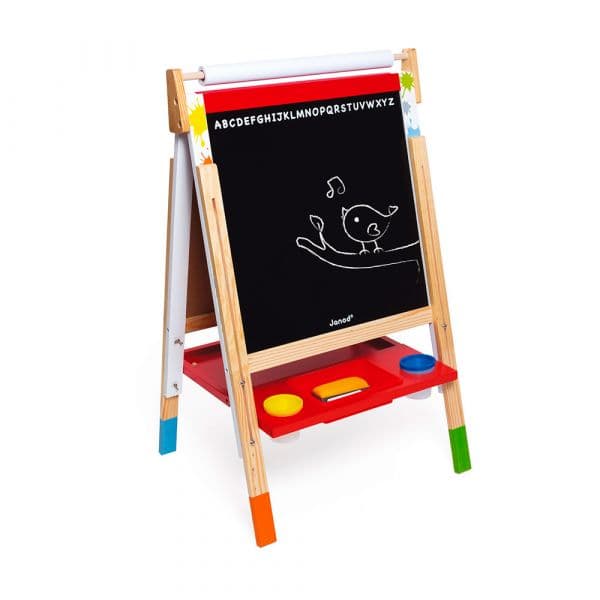 Janod Quadro Duplo Magnético/Ardósia Regulável com Acessórios - J09611