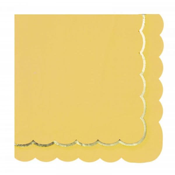 Tim E Puce Guardanapos com rebordo Dourado - Amarelo 16 un. - 550679599