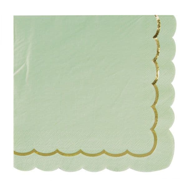 Tim E Puce Guardanapos com rebordo Dourado - Verde Oliva 16 un. - 550683121
