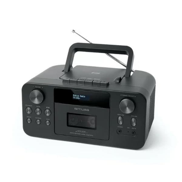 Muse Rádio/Cassete/CD/Bluetooth/FM/DAB/DAB+ M-182 DB (Preto)