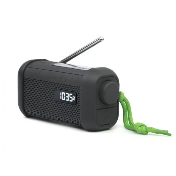 Muse Rádio Híbrido MH-08 MB Solar Dínamo Bluetooth IP64 Preto