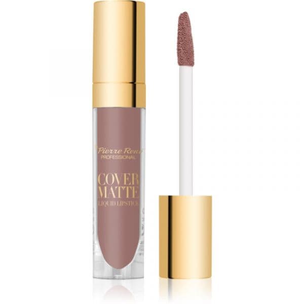 Pierre René Cover Matte Batom Líquido com Efeito Mate Tom 06 Burnt Sugar 5 ml