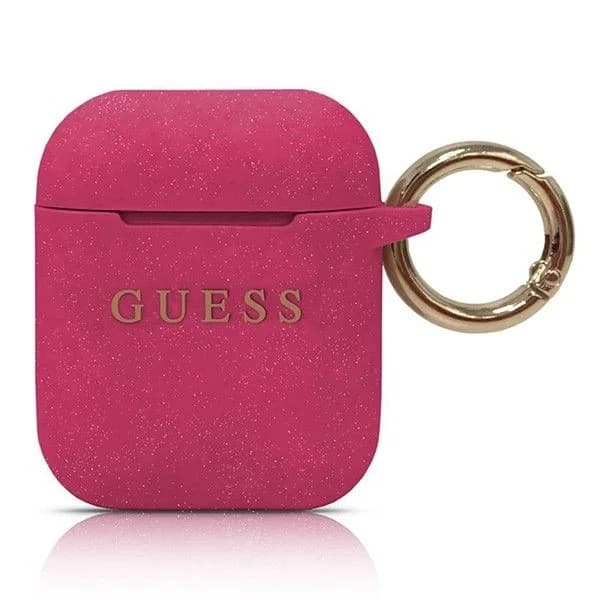 Guess Capa Silicone AirPods com Gancho Pink