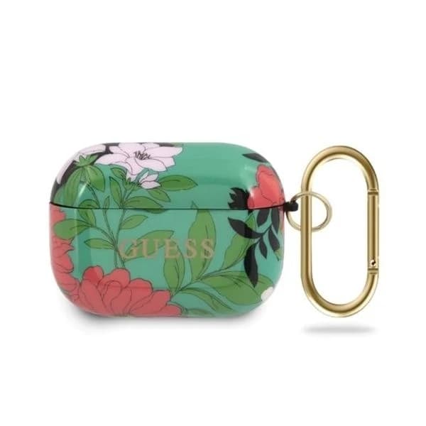 Guess Capa AirPods Pro Guacaptpubkfl01 Green N.4 Flower Collection