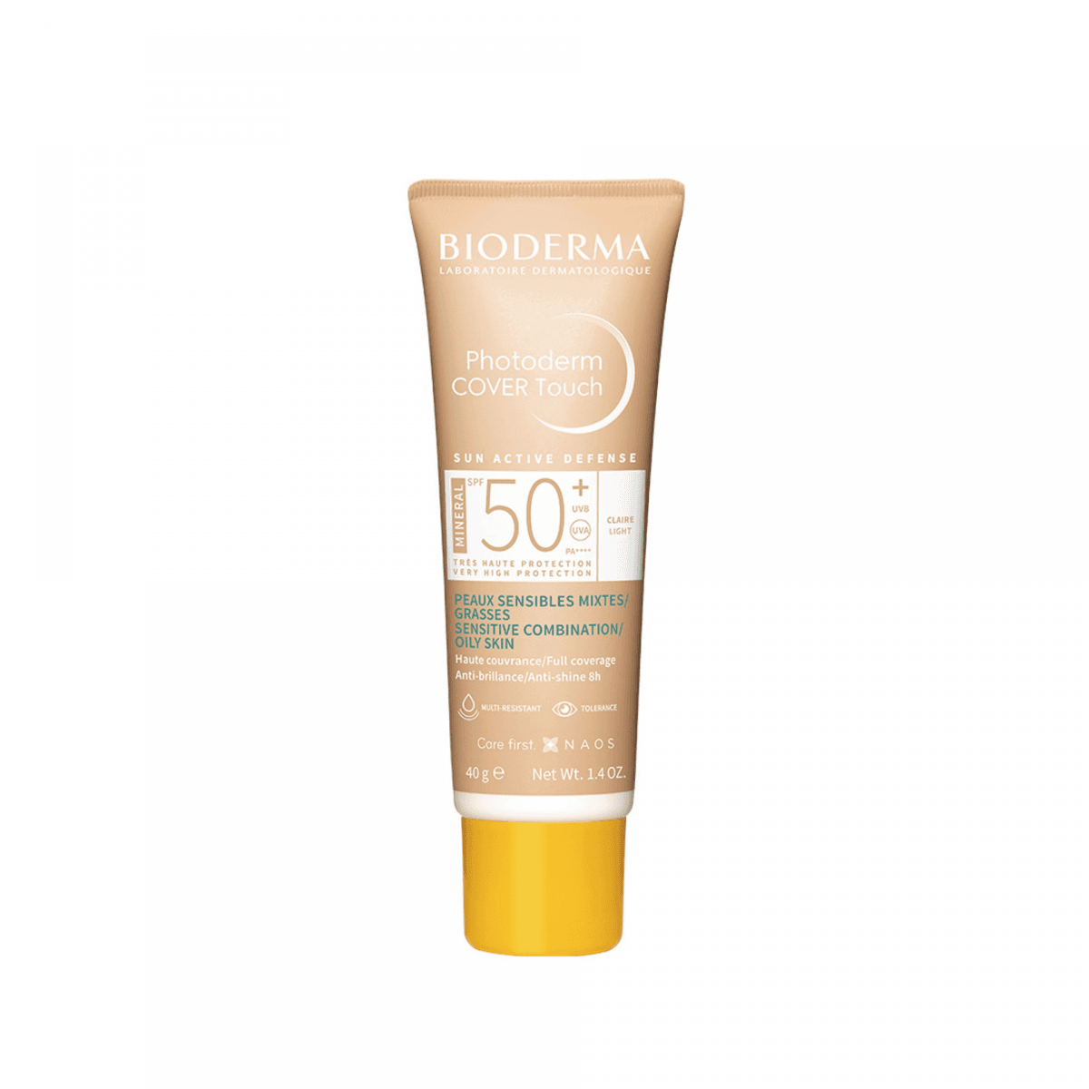 Protetor Solar Bioderma Photoderm Cover Touch Tom Claro SPF50+ 40g