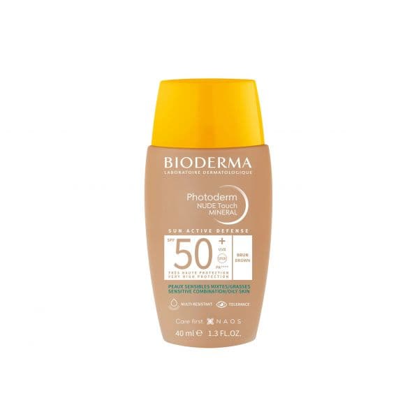 Protetor Solar Bioderma Photoderm Nude Touch Fluido Tom Castanho SPF50+ 40ml