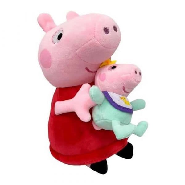 Bandai Peppa Pig com Bebé 25cm