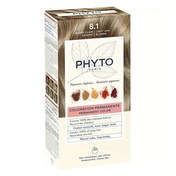 Phyto Phytocolor Coloração Permanente sem Amoníaco Tom 8.1 Louro Claro Acinzentado
