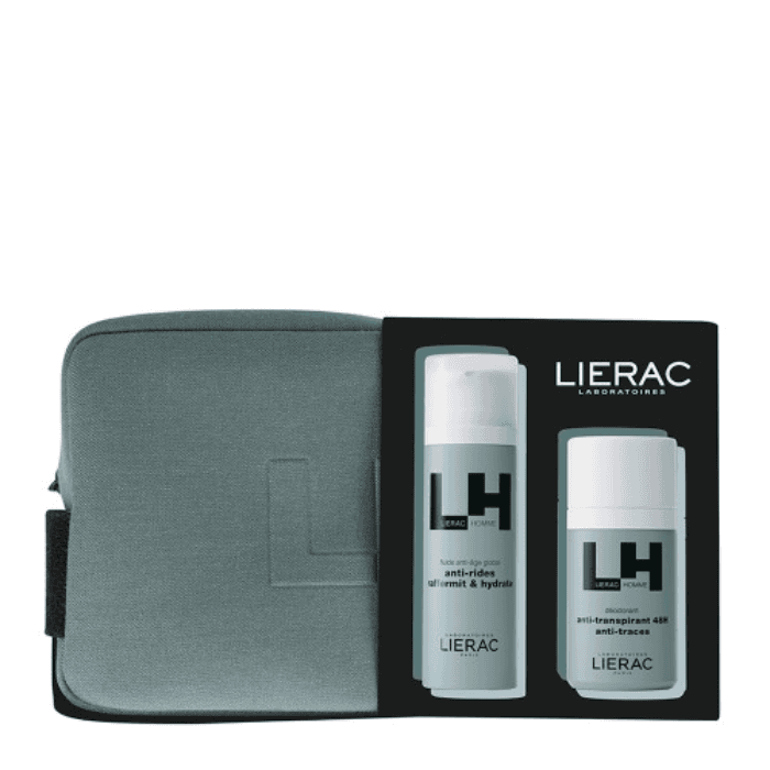 Lierac Homme Coffret Natal Fluido Antienvelhecimento | Oferta Desodorizante + Bolsa