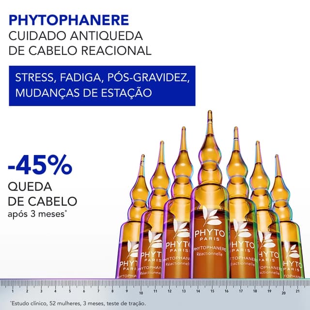 Phyto - Phytophanere Queda de Cabelo Reacional Ampolas 12x5ml