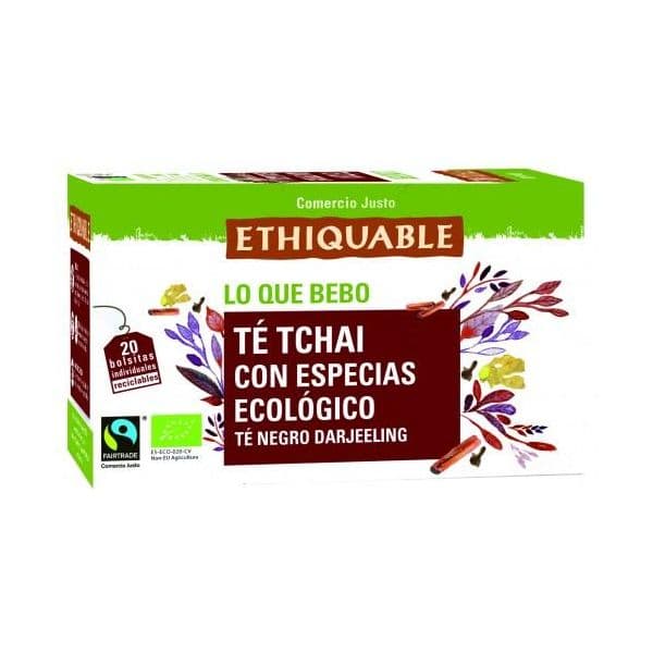 Ideas Coop Chá Tchai com Especiarias (chá Preto, Canela, Cardamomo, Gengibre e Cravo) 20 Saquetas Bio 36 g